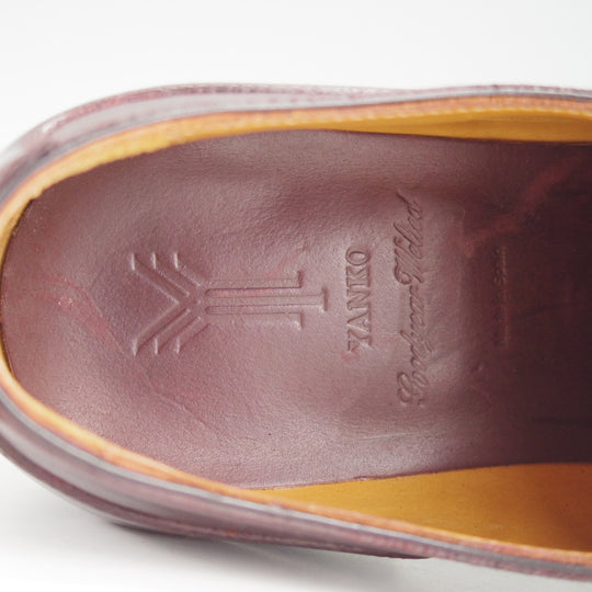 美品★(スペイン製)YANKO/ヤンコ SIZE 8.5【定価￥97,900-★コードバン仕様/ダイナイトソール/15085】Uチップ/赤茶/メンズ★p089