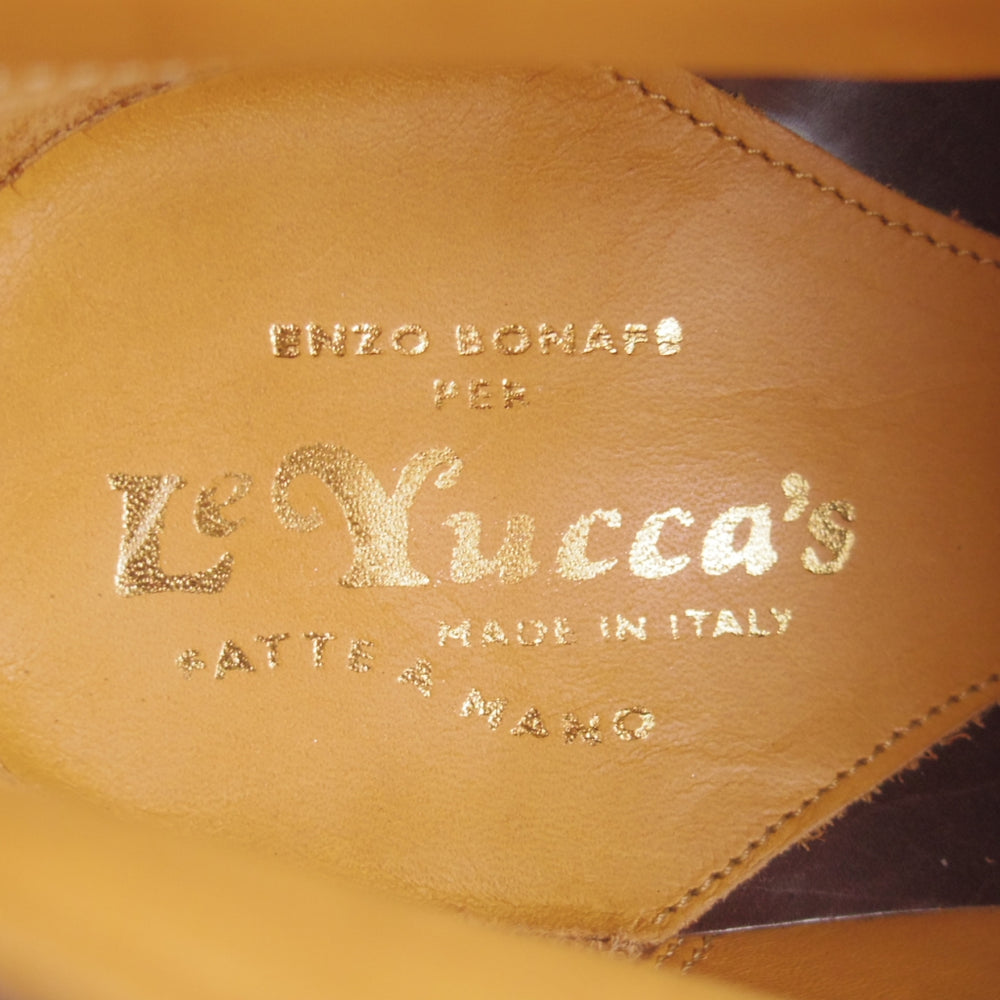 未使用★(伊製)Le Yucca's/レユッカス SIZE 40【モデル定価￥143,000-★チロリアンブーツ/Y29819】Davidラスト/ホースレザー/濃茶★p090