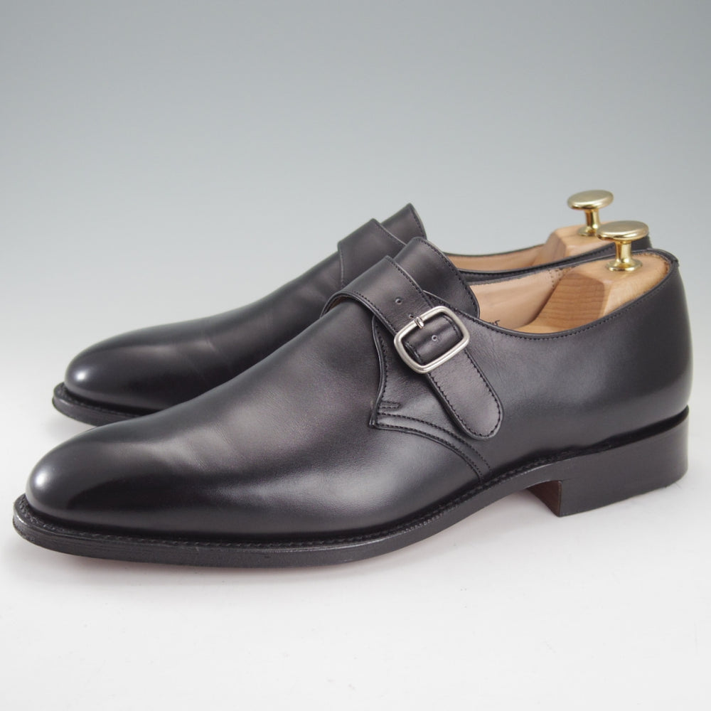 極美品★チャーチ 75F/UK7.5【定価￥158,400-★BECKET/ベケット】173ラスト/モンクストラップ/カーフ/黒/メンズ/Church's★o003