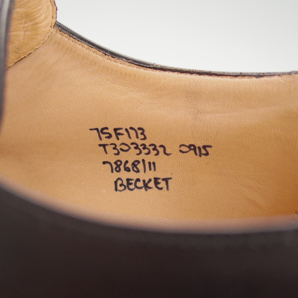 極美品★チャーチ 75F/UK7.5【定価￥158,400-★BECKET/ベケット】173ラスト/モンクストラップ/カーフ/黒/メンズ/Church's★o003