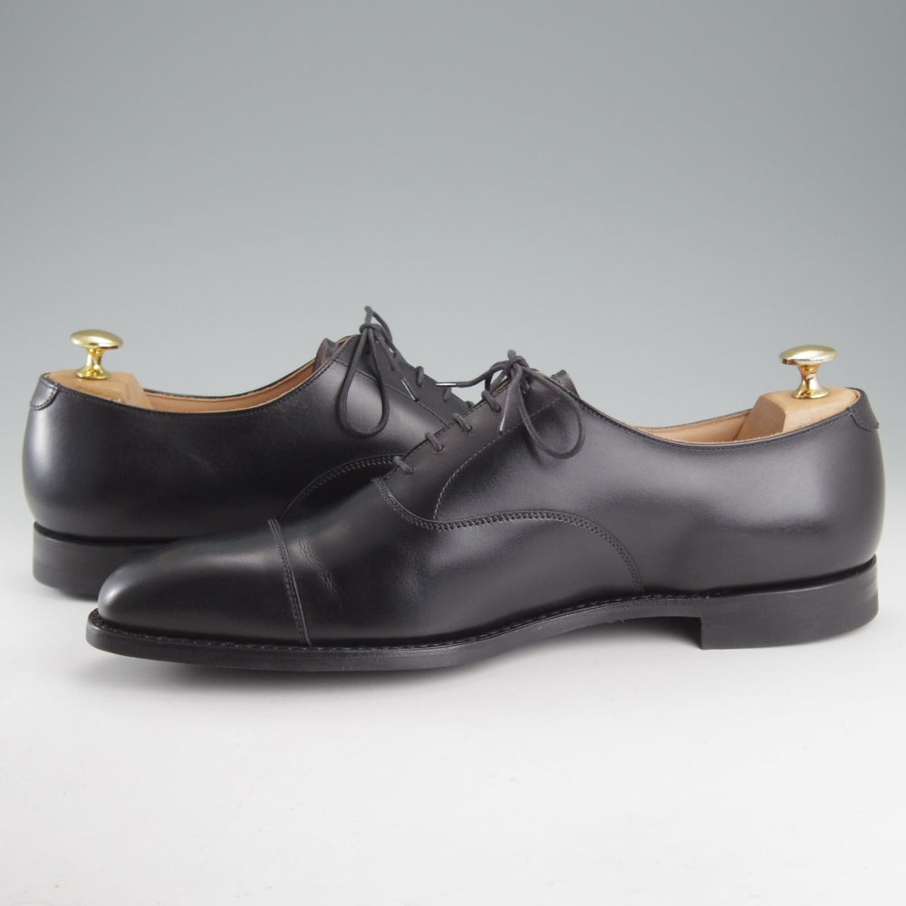 未使用★クロケット&ジョーンズ 9.5E【現行定価10万円以上★バーニーズNY別注/HALLAM】348ラスト/ストレートチップ/カーフ/黒★p092