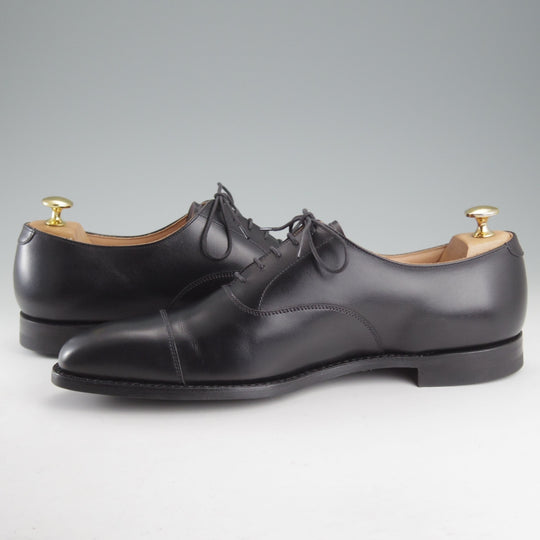 未使用★クロケット&ジョーンズ 9.5E【現行定価10万円以上★バーニーズNY別注/HALLAM】348ラスト/ストレートチップ/カーフ/黒★p092
