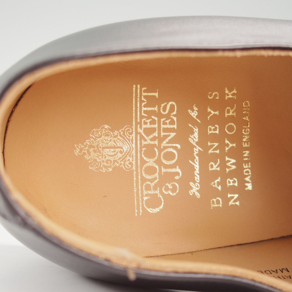 未使用★クロケット&ジョーンズ 9.5E【現行定価10万円以上★バーニーズNY別注/HALLAM】348ラスト/ストレートチップ/カーフ/黒★p092