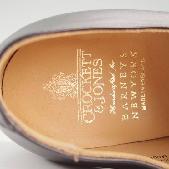 未使用★クロケット&ジョーンズ 9.5E【現行定価10万円以上★バーニーズNY別注/HALLAM】348ラスト/ストレートチップ/カーフ/黒★p092