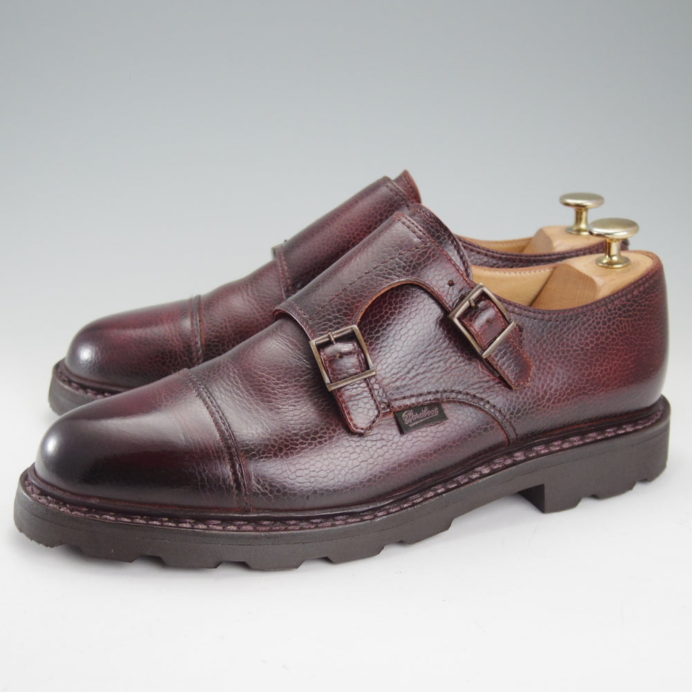 極上★パラブーツ SIZE 7.5【定価￥96,800-★ウィリアム/WILLIAM】マルシェソール/ダブルモンク/グレインレザー/濃茶/Paraboot★o006
