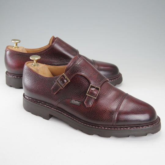 極上★パラブーツ SIZE 7.5【定価￥96,800-★ウィリアム/WILLIAM】マルシェソール/ダブルモンク/グレインレザー/濃茶/Paraboot★o006