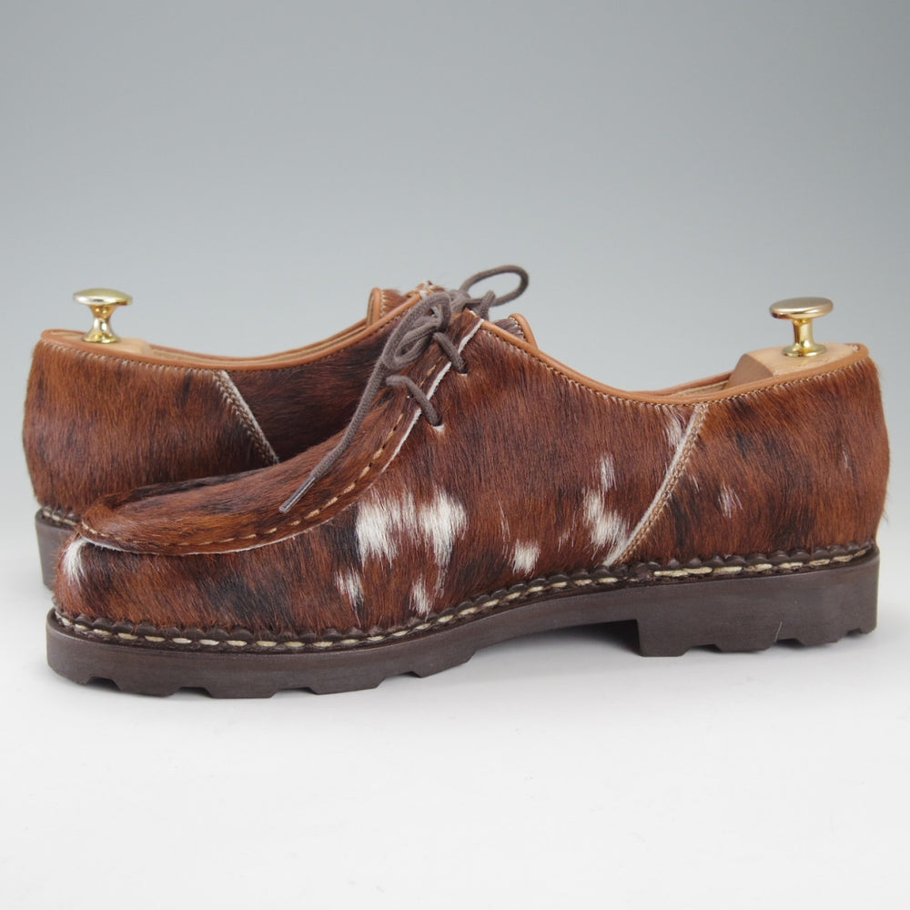 未使用★パラブーツ SIZE 43【定価￥96,800-★ハラコ仕様/MICHAEL/ミカエル】チロリアンシューズ/POILS VACHE/濃茶/Paraboot★o010