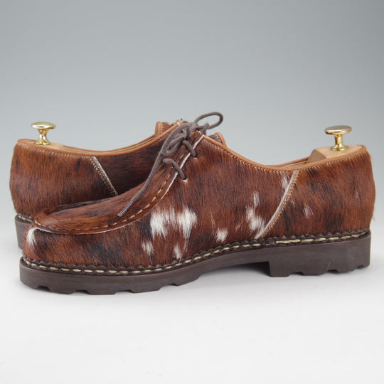 未使用★パラブーツ SIZE 43【定価￥96,800-★ハラコ仕様/MICHAEL/ミカエル】チロリアンシューズ/POILS VACHE/濃茶/Paraboot★o010