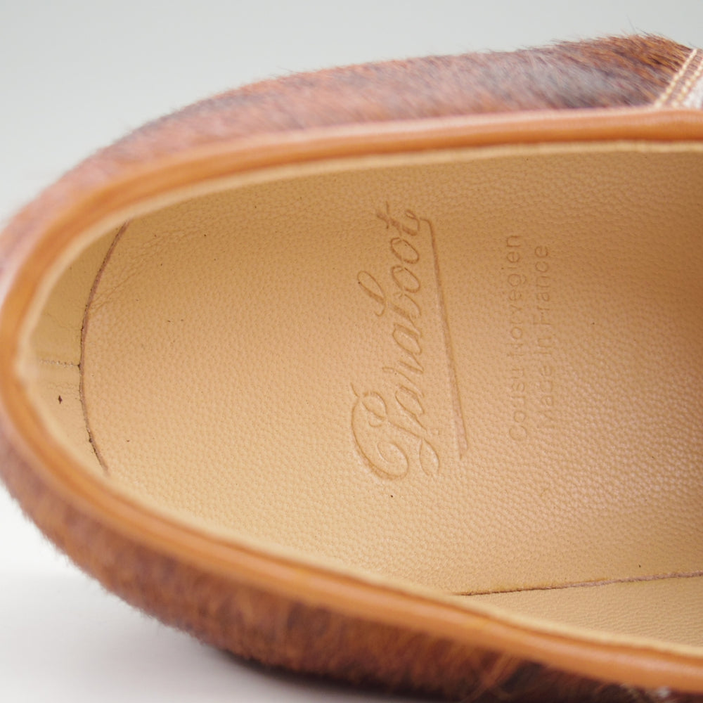 未使用★パラブーツ SIZE 43【定価￥96,800-★ハラコ仕様/MICHAEL/ミカエル】チロリアンシューズ/POILS VACHE/濃茶/Paraboot★o010