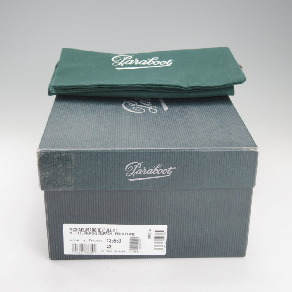 未使用★パラブーツ SIZE 43【定価￥96,800-★ハラコ仕様/MICHAEL/ミカエル】チロリアンシューズ/POILS VACHE/濃茶/Paraboot★o010