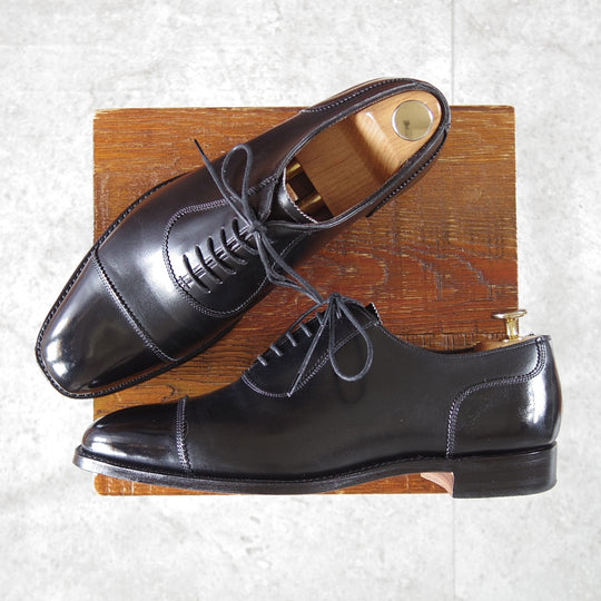 美品★(英)チーニー 6.5F【現行定価9万円程度★ストレートチップ/BRACKLEY】225ラスト/カーフ/黒/メンズ/CHEANEY★o014