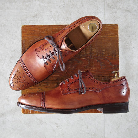 極上★ユニオンインペリアル SIZE 7【ハンドソーンウェルテッド製法★セミブローグ/U1541】カーフ/茶/メンズ/Union Imperial★o020