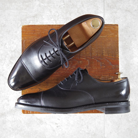 極美品★ジョンロブ 7E【定価￥228,800-★アクアカーフ仕様のシティ2/CITY/7000ラスト】ストレートチップ/黒/JOHN LOBB★o026