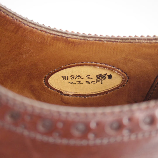 極美品★エドワードグリーン 8E【現行定価20万円以上★MALVERN/マルバーン】88ラスト/フルブローグ/カーフ/濃茶/EDWARD GREEN★p099