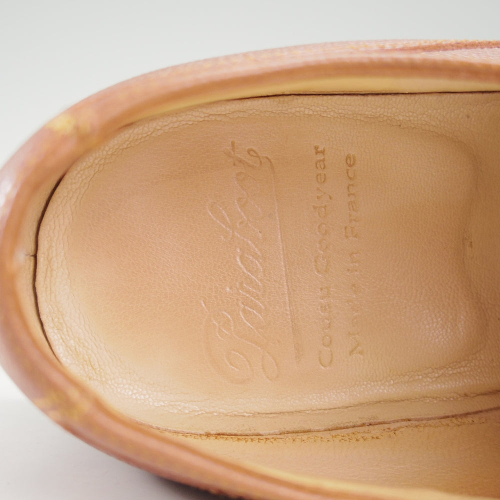 極上★パラブーツ SIZE 7【定価￥99,000-★ドレス仕様シャンボード/CHAMBORD】Uチップ/アクティブソール/シボ革/茶/Paraboot★o012