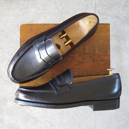 未使用★J.M.ウエストン 8.5E【現行定価￥165,000-★180/コインローファー】41ラスト/ボックスカーフ/黒/メンズ/Weston/ウェストン★o551