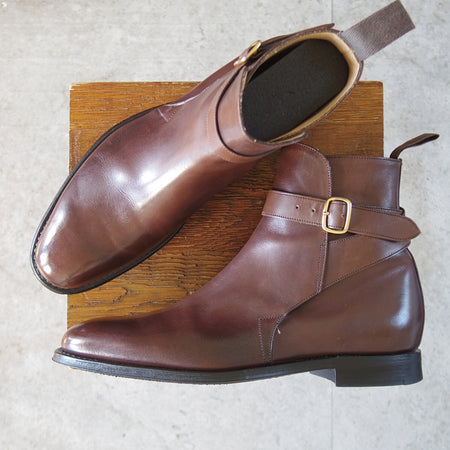 極上★チャーチ 70F/UK7【現行5都市ロゴ★ジョッパーブーツ/BLETSOE R】173ラスト/カーフ/濃茶/メンズ/Church's★o555