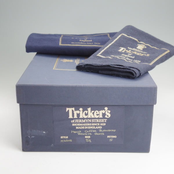 美品★トリッカーズ SIZE 8.5【モデル定価￥143,000-★ダイナイトソール/MALTON/モールトン】M2508/カントリーブーツ/濃茶/Tricker's★n009