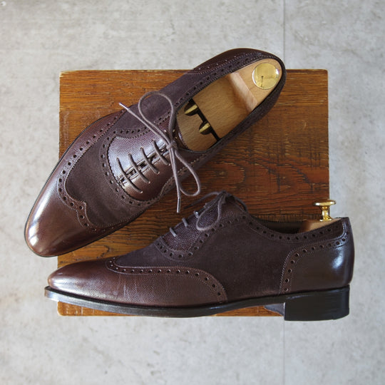 極上★(英)ガジアーノ&ガーリング 7E【純正シューツリー付き★フルブローグ/ASTAIRE】DG70ラスト/濃茶/メンズ/GAZIANO&GIRLING★o560