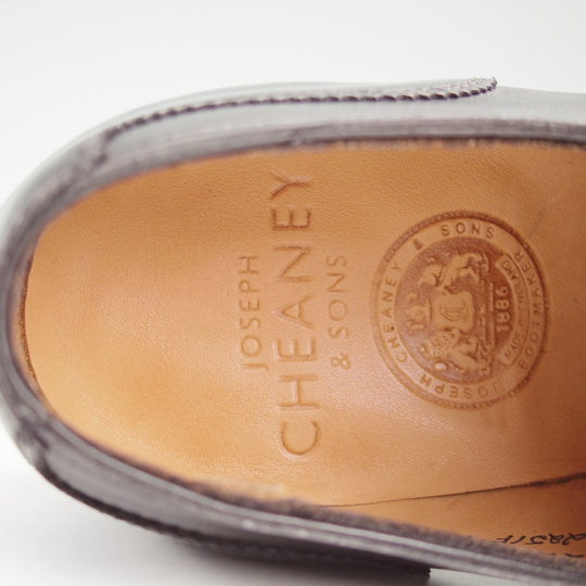 美品★(英)チーニー 6.5F【現行定価9万円程度★ストレートチップ/BRACKLEY】225ラスト/カーフ/黒/メンズ/CHEANEY★o014