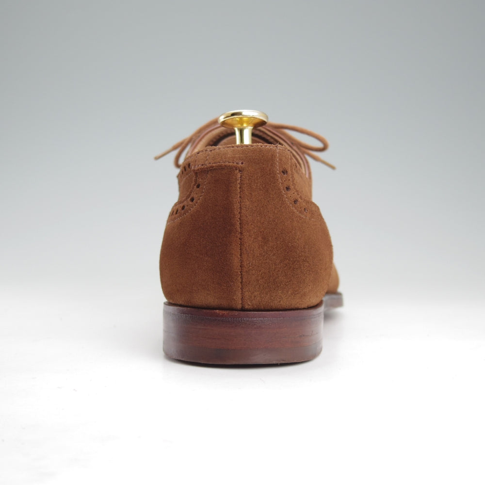 極美品★クロケット&ジョーンズ 8E【定価￥126,500-★WESTBOURNE/バーニーズNY別注】348ラスト/クォーターブローグ/スエード/茶★o015