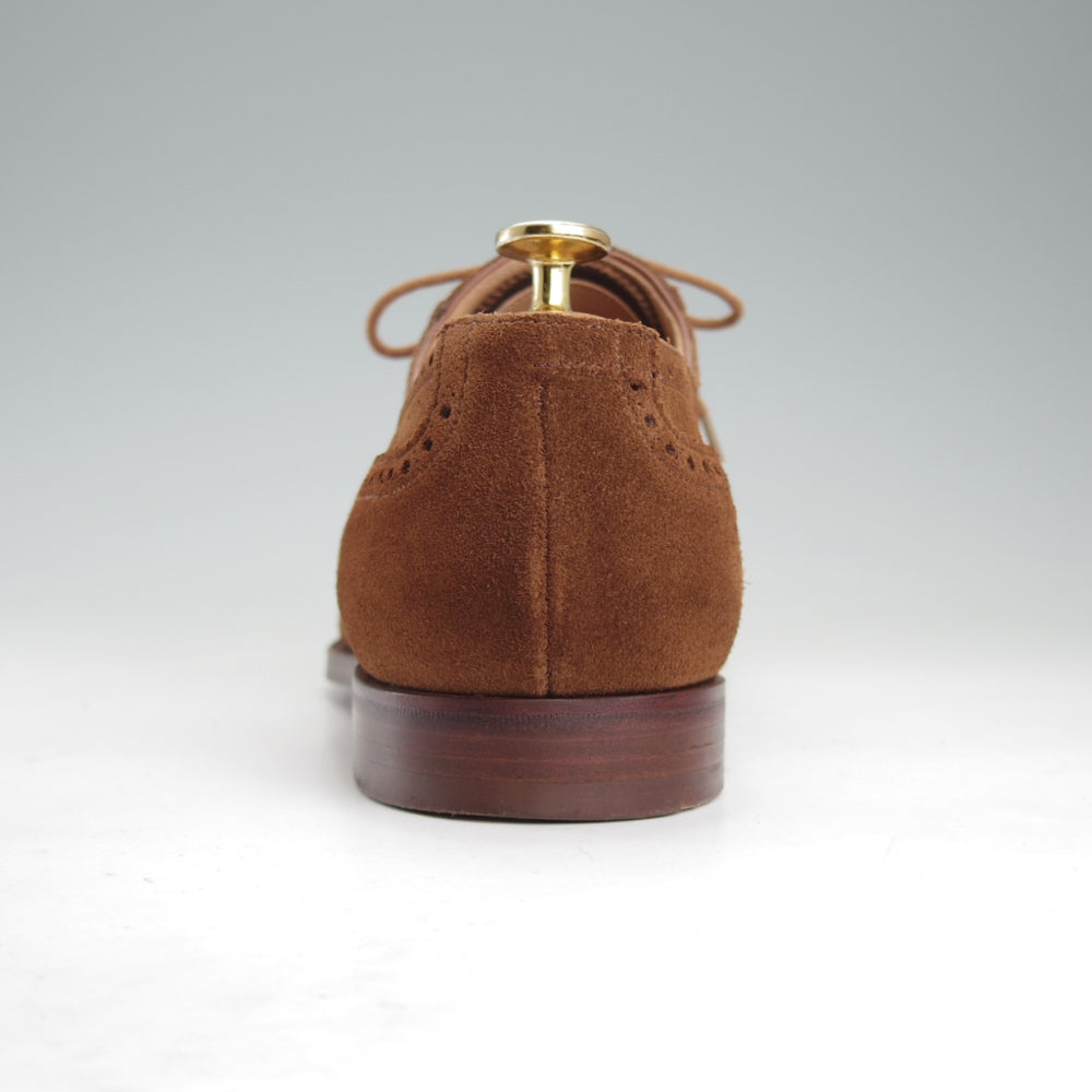 極美品★クロケット&ジョーンズ 8E【定価￥126,500-★WESTBOURNE/バーニーズNY別注】348ラスト/クォーターブローグ/スエード/茶★o015