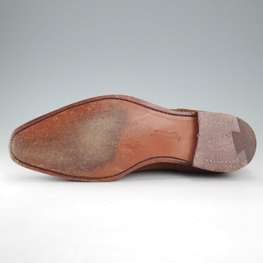 極美品★クロケット&ジョーンズ 8E【定価￥126,500-★WESTBOURNE/バーニーズNY別注】348ラスト/クォーターブローグ/スエード/茶★o015