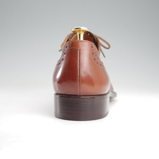 極美品★(伊)ステファノ・ベーメル SIZE 42.5【定価20万円以上★ハンドソーンウェルテッド製法/セミブローグ】茶/Stefano Bemer★o550