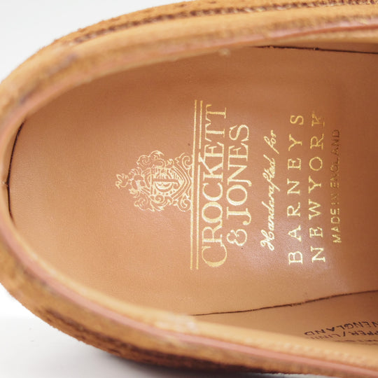 極美品★クロケット&ジョーンズ 8E【定価￥126,500-★WESTBOURNE/バーニーズNY別注】348ラスト/クォーターブローグ/スエード/茶★o015