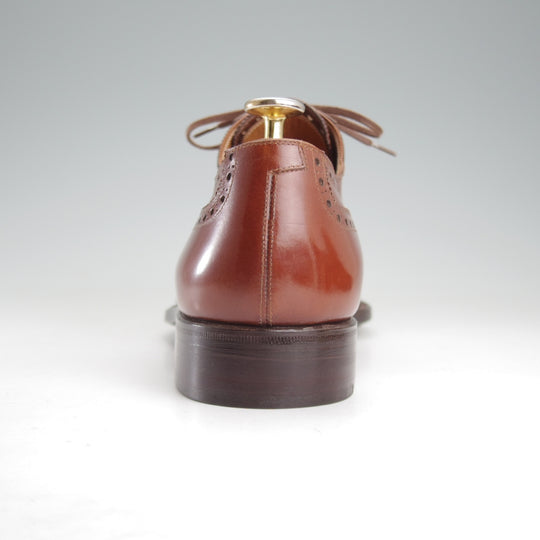 極美品★(伊)ステファノ・ベーメル SIZE 42.5【定価20万円以上★ハンドソーンウェルテッド製法/セミブローグ】茶/Stefano Bemer★o550