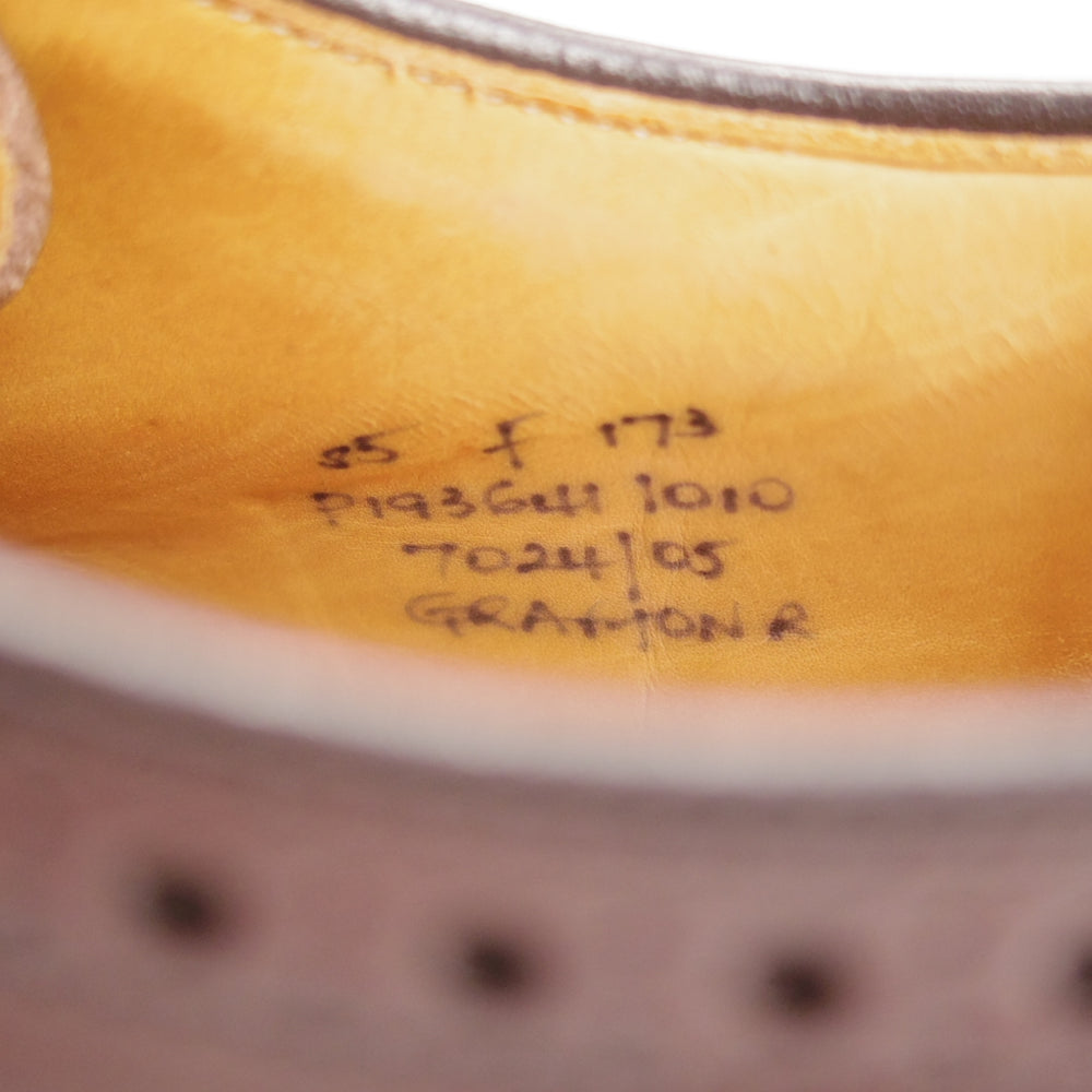 極上★チャーチ 85F/UK8.5【現行定価￥209,000-★ダイナイトソール仕様/GRAFTON】173ラスト/フルブローグ/カーフ/濃茶/Church's★o016