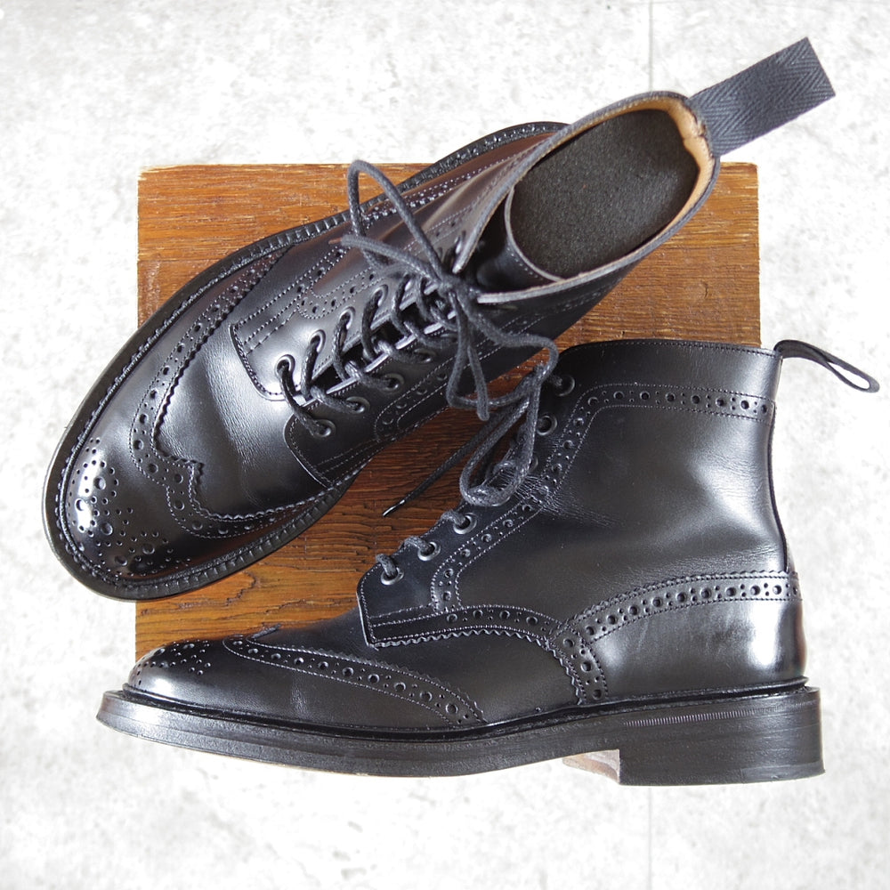 極美品★トリッカーズ SIZE 6【定価￥143,000-★STOW/ストウ】M5634/カントリーブーツ/カーフ/黒/メンズ/Tricker's★p105