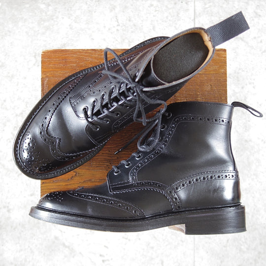 極美品★トリッカーズ SIZE 6【定価￥143,000-★STOW/ストウ】M5634/カントリーブーツ/カーフ/黒/メンズ/Tricker's★p105