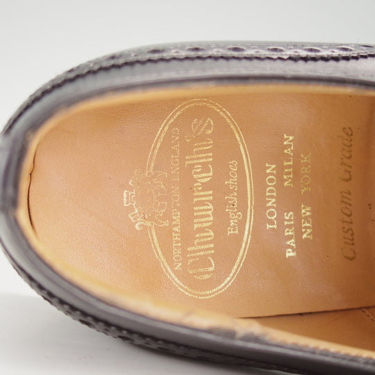 ★チャーチ 55F/UK5.5【現行定価￥192,500-★チェットウィンド/CHETWYND】173ラスト/フルブローグ/カーフ/黒/メンズ/Church's★o552
