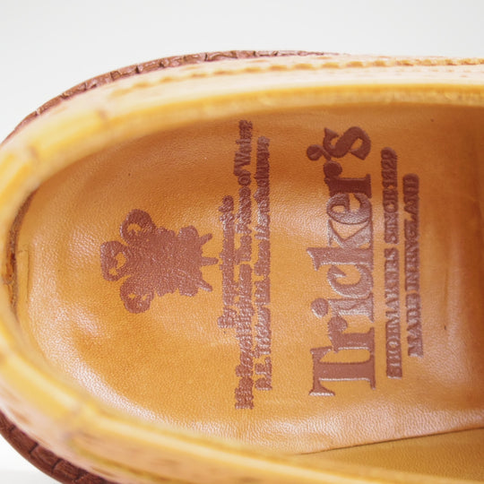 美品★トリッカーズ SIZE 6【定価￥132,000-★BOURTON/エイコンアンティーク】バートン/M5633/カントリーシューズ/薄茶/Tricker's★o018