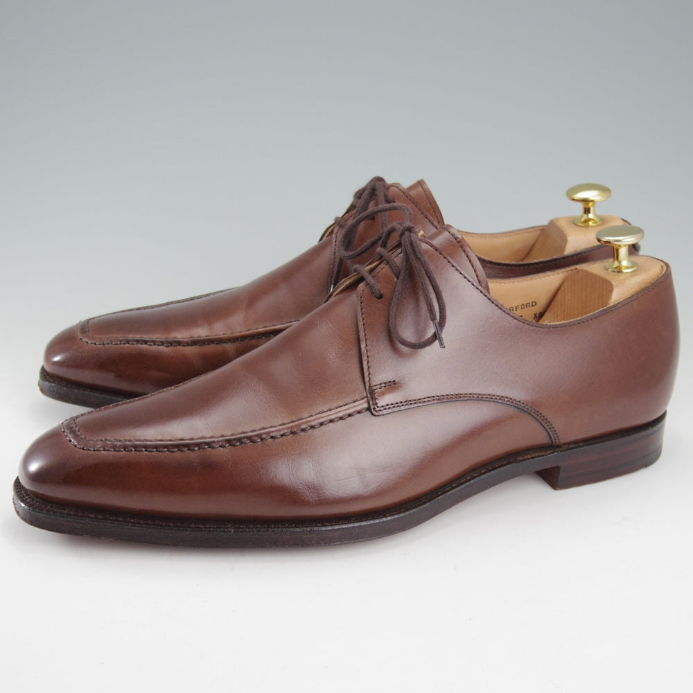極美品★クロケット&ジョーンズ 9E【現行定価10万円以上★SOMERFORD/Uチップ】348ラスト/カーフ/濃茶/メンズ/Crockett&Jones★o021