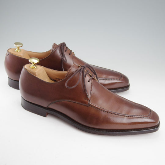 極美品★クロケット&ジョーンズ 9E【現行定価10万円以上★SOMERFORD/Uチップ】348ラスト/カーフ/濃茶/メンズ/Crockett&Jones★o021