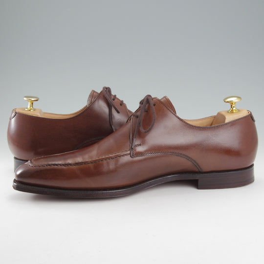極美品★クロケット&ジョーンズ 9E【現行定価10万円以上★SOMERFORD/Uチップ】348ラスト/カーフ/濃茶/メンズ/Crockett&Jones★o021