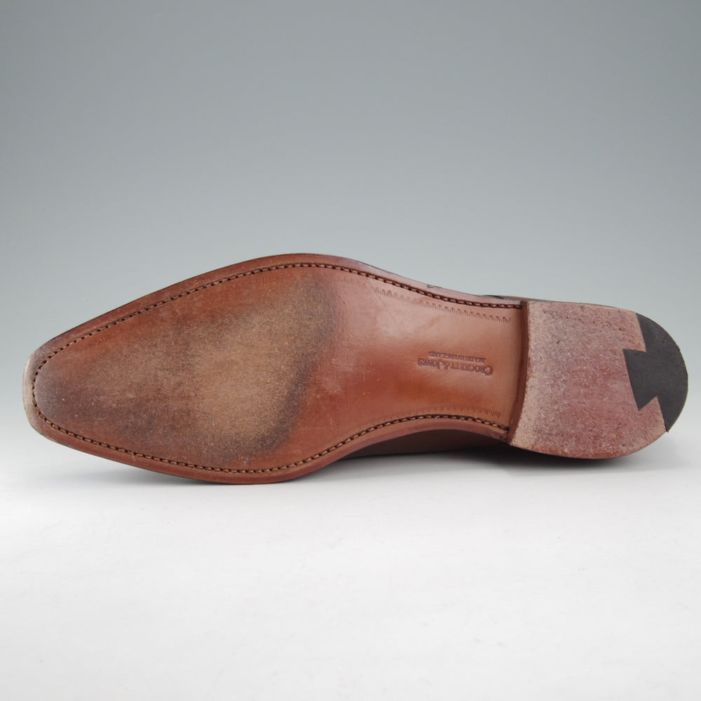 極美品★クロケット&ジョーンズ 9E【現行定価10万円以上★SOMERFORD/Uチップ】348ラスト/カーフ/濃茶/メンズ/Crockett&Jones★o021