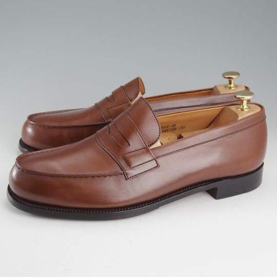 美品★J.M.ウエストン 8.5E【現行定価￥165,000-★180/コインローファー】41ラスト/ボックスカーフ/TAN/タン/茶/Weston/ウェストン★p106