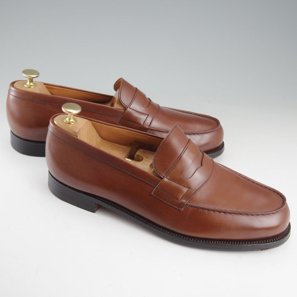 美品★J.M.ウエストン 8.5E【現行定価￥165,000-★180/コインローファー】41ラスト/ボックスカーフ/TAN/タン/茶/Weston/ウェストン★p106