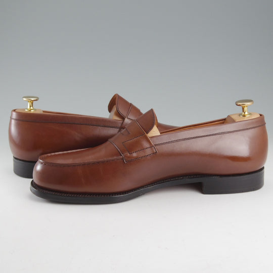 美品★J.M.ウエストン 8.5E【現行定価￥165,000-★180/コインローファー】41ラスト/ボックスカーフ/TAN/タン/茶/Weston/ウェストン★p106
