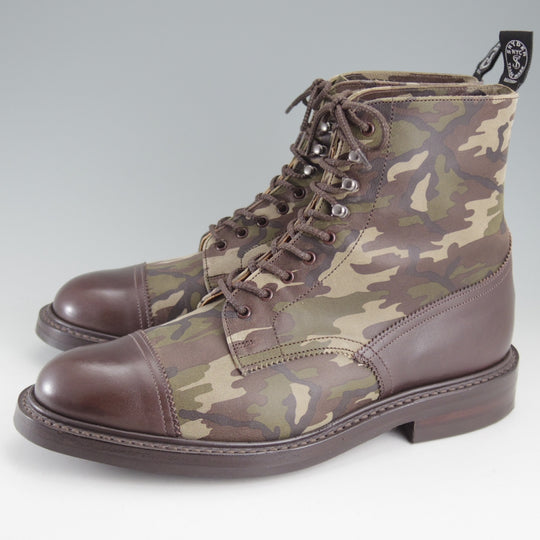 極美品★トリッカーズ SIZE 8.5【現行定価14万円以上★カントリーブーツ/(米)TODD SNYDER別注】M7285/コンビ/濃茶×カモ/Tricker's★p109