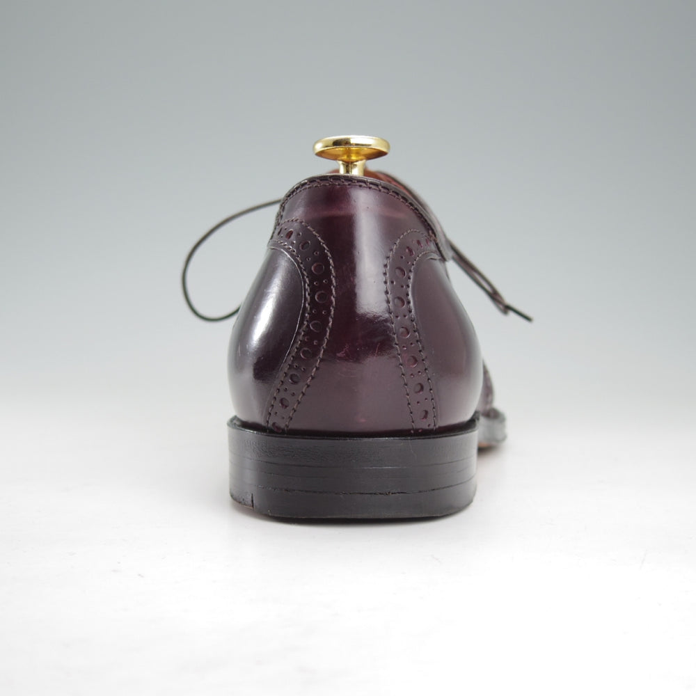 極美品★オールデン 8.5D【現行定価20万円以上★コードバン仕様/グラントラスト/N0302】サドルシューズ/プレーントゥ/赤茶/ALDEN★o024