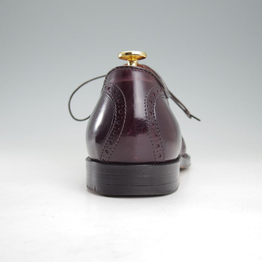 極美品★オールデン 8.5D【現行定価20万円以上★コードバン仕様/グラントラスト/N0302】サドルシューズ/プレーントゥ/赤茶/ALDEN★o024