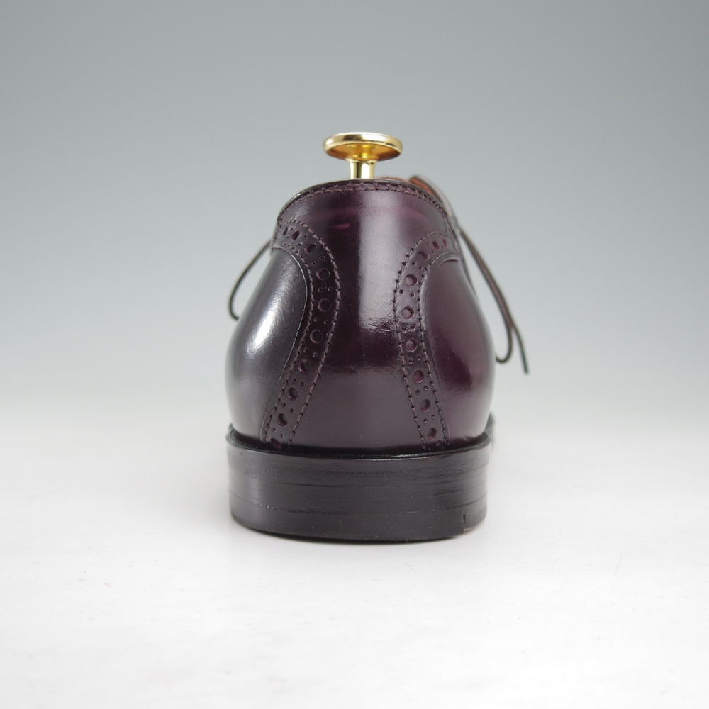 極美品★オールデン 8.5D【現行定価20万円以上★コードバン仕様/グラントラスト/N0302】サドルシューズ/プレーントゥ/赤茶/ALDEN★o024