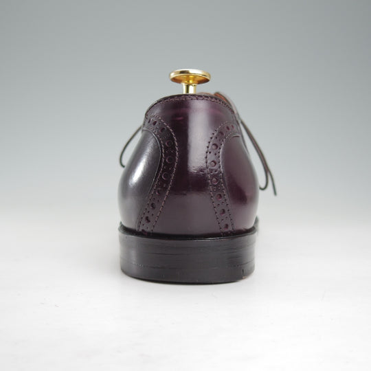 極美品★オールデン 8.5D【現行定価20万円以上★コードバン仕様/グラントラスト/N0302】サドルシューズ/プレーントゥ/赤茶/ALDEN★o024