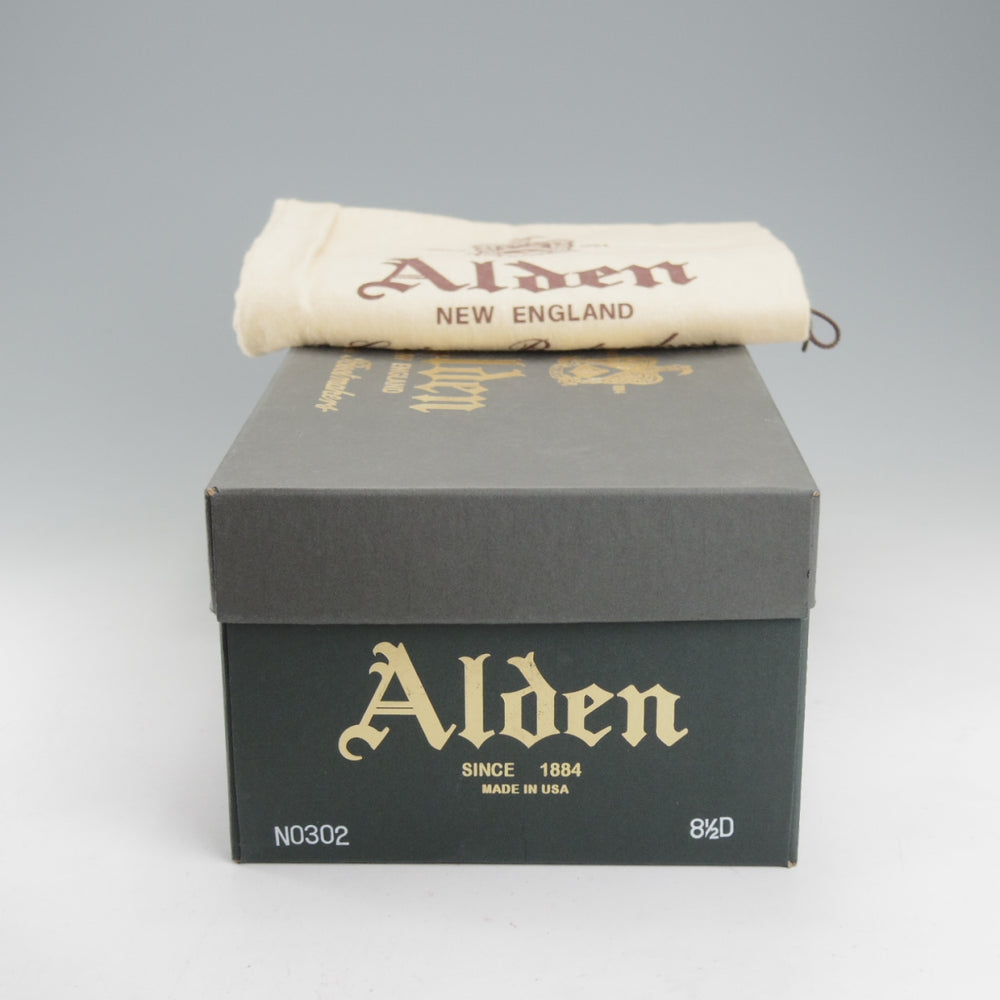 極美品★オールデン 8.5D【現行定価20万円以上★コードバン仕様/グラントラスト/N0302】サドルシューズ/プレーントゥ/赤茶/ALDEN★o024