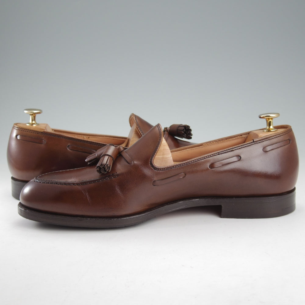 極美品★クロケット&ジョーンズ 8.5E【定価￥121,000-★CAVENDISH 3/キャベンディッシュ】タッセルローファー/375ラスト/カーフ/濃茶★o025