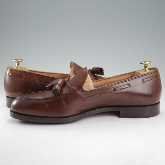 極美品★クロケット&ジョーンズ 8.5E【定価￥121,000-★CAVENDISH 3/キャベンディッシュ】タッセルローファー/375ラスト/カーフ/濃茶★o025